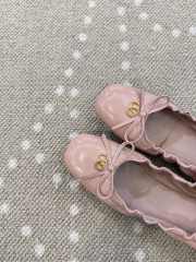 Uubags Valentino Garavani VLogo Signature Ruched Slip-On Ballerina Pink  - 4