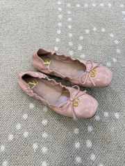 Uubags Valentino Garavani VLogo Signature Ruched Slip-On Ballerina Pink  - 3