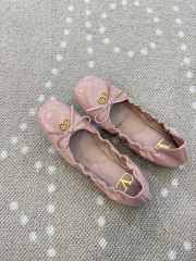 Uubags Valentino Garavani VLogo Signature Ruched Slip-On Ballerina Pink  - 2