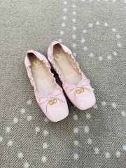 Uubags Valentino Garavani VLogo Signature Ruched Slip-On Ballerina Light Pink - 1