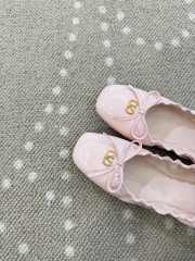 Uubags Valentino Garavani VLogo Signature Ruched Slip-On Ballerina Light Pink - 4