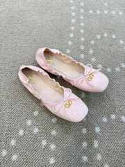 Uubags Valentino Garavani VLogo Signature Ruched Slip-On Ballerina Light Pink - 2