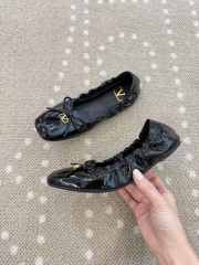 Uubags Valentino Garavani VLogo Signature Ruched Slip-On Ballerina Black - 4