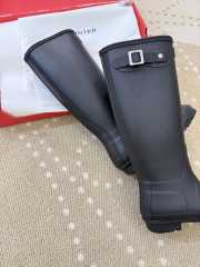 Uubags Hunter original tall wellington boots in black - 4