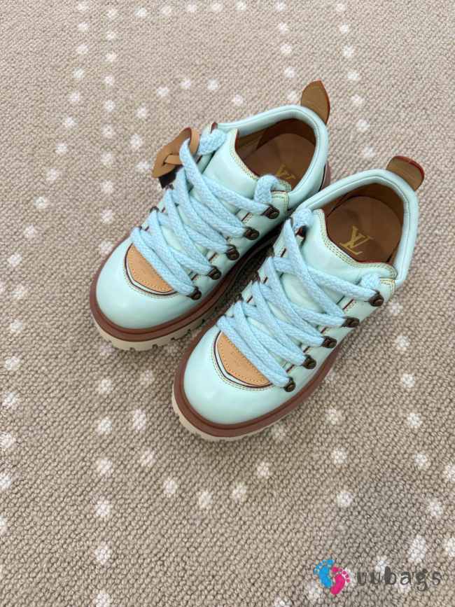 Uubags Louis Vuitton 1AIJAL Remix Derby Shoes In Blue Smooth calfskin - 1