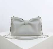 Uubags Small Dior Bow Bag Grey Lambskin 26x16x10cm - 1