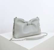 Uubags Small Dior Bow Bag Grey Lambskin 26x16x10cm - 5