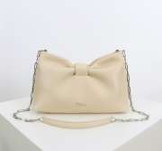 Uubags Small Dior Bow Bag Light Cream Lambskin 26x16x10cm - 1