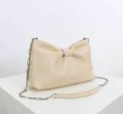 Uubags Small Dior Bow Bag Light Cream Lambskin 26x16x10cm - 6
