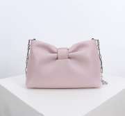 Uubags Small Dior Bow Bag Rose Songe Lambskin 26x16x10cm - 5