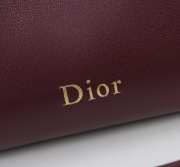 Uubags Medium Dior Bow Bag Burgundy Lambskin 30x17.5x12cm - 2