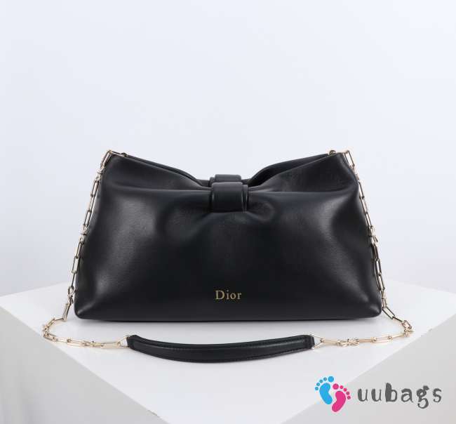 Uubags Medium Dior Bow Bag Black Lambskin 30x17.5x12cm - 1