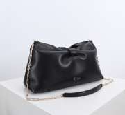 Uubags Medium Dior Bow Bag Black Lambskin 30x17.5x12cm - 2