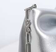 Uubags Dior Or Small Dior Bow Bag Silver-Tone Laminated Lambskin 26x16x10cm - 4