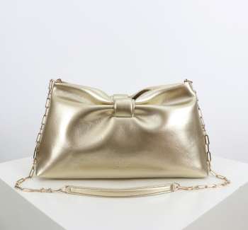 Uubags Dior Or Medium Dior Bow Bag Gold-Tone Laminated Lambskin 30x17.5x12cm