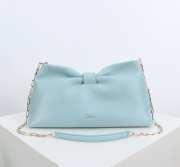 Uubags Medium Dior Bow Bag Blue Lambskin 30x17.5x12cm - 1