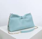 Uubags Medium Dior Bow Bag Blue Lambskin 30x17.5x12cm - 3