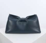 Uubags Medium Dior Bow Bag Navy Blue Lambskin 30x17.5x12cm - 6