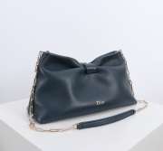 Uubags Medium Dior Bow Bag Navy Blue Lambskin 30x17.5x12cm - 5
