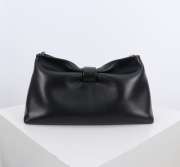 Uubags Medium Dior Bow Bag Black Glossy Calfskin Leather 30x17.5x12cm - 5