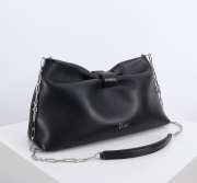 Uubags Medium Dior Bow Bag Black Glossy Calfskin Leather 30x17.5x12cm - 4