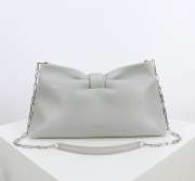 Uubags Medium Dior Bow Bag Grey Lambskin 30x17.5x12cm - 1