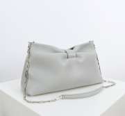 Uubags Medium Dior Bow Bag Grey Lambskin 30x17.5x12cm - 5