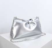 Uubags Dior Or Medium Dior Bow Bag Silver-Tone Laminated Lambskin 30x17.5x12cm - 5
