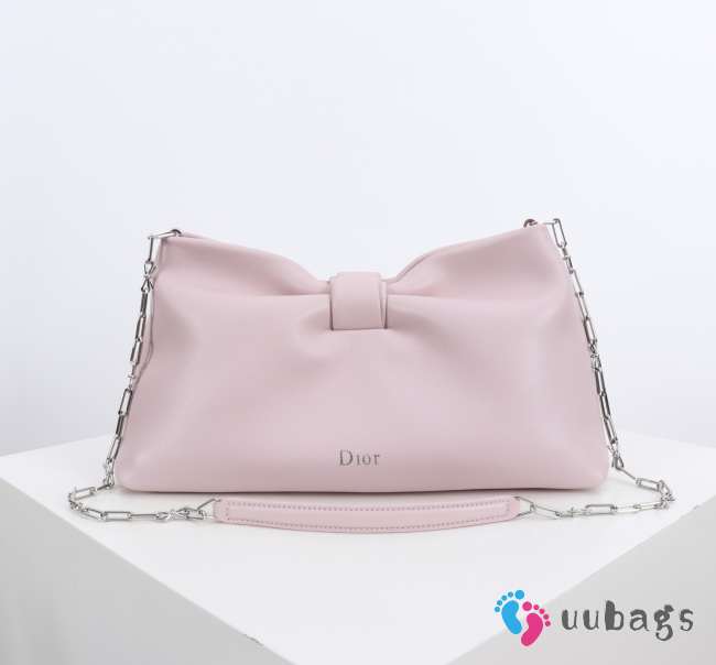Uubags Medium Dior Bow Bag Pink Lambskin 30x17.5x12cm - 1
