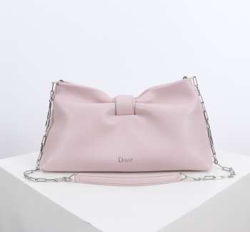 Uubags Medium Dior Bow Bag Pink Lambskin 30x17.5x12cm
