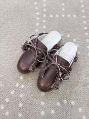 Uubags Miu Miu calfskin leather mules in dark brown - 1