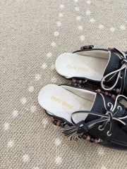 Uubags Miu Miu calfskin leather mules in black - 5