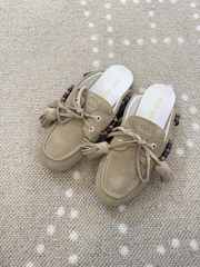 Uubags Miu Miu suede leather mules in light grey - 1