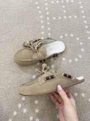 Uubags Miu Miu suede leather mules in light grey - 3