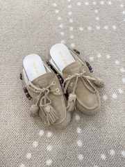 Uubags Miu Miu suede leather mules in light grey - 4