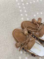 Uubags Miu Miu suede leather mules in brown - 3