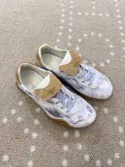 Uubags Fendi Wave Pulse White fabric and beige cavallino calfskin low-tops - 5