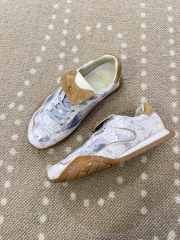 Uubags Fendi Wave Pulse White fabric and beige cavallino calfskin low-tops - 4