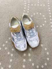 Uubags Fendi Wave Pulse White fabric and beige cavallino calfskin low-tops - 3