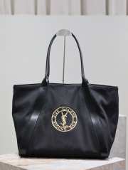 Uubags YSL Rive Gauche Tote Bag in Black Canvas 40-60x30x20cm - 1