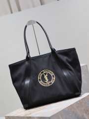 Uubags YSL Rive Gauche Tote Bag in Black Canvas 40-60x30x20cm - 3