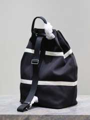 Uubags YSL Rive Gauche Canvas Backpack In Black/White 31x49x25cm - 3