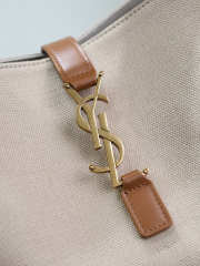 Uubags YSL Le 5 à 7 Hobo canvas and leather shoulder bag 26x31.5x13.5cm - 3