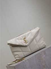 Uubags YSL Toy Puffer Bag in Blanc Vintage Lambskin 22.5x16x8cm - 6