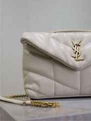 Uubags YSL Toy Puffer Bag in Blanc Vintage Lambskin 22.5x16x8cm - 3