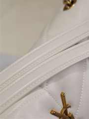 Uubags YSL Medium Loulou Puffer Monogram chain satchel in cream soft quilted lambskin leather 29x17x11cm - 2