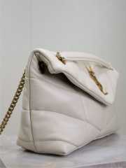 Uubags YSL Medium Loulou Puffer Monogram chain satchel in cream soft quilted lambskin leather 29x17x11cm - 6