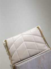 Uubags YSL Lou Lou Puffer Large in lambskin in White 35x23x13.5cm - 4
