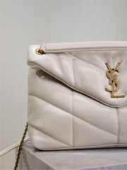 Uubags YSL Lou Lou Puffer Large in lambskin in White 35x23x13.5cm - 3