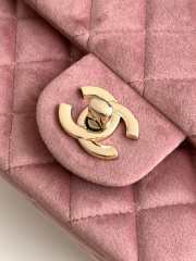 Uubags Chanel mini flap bag, velvet, diamanté & gold-tone metal pink 13x20x7cm - 5